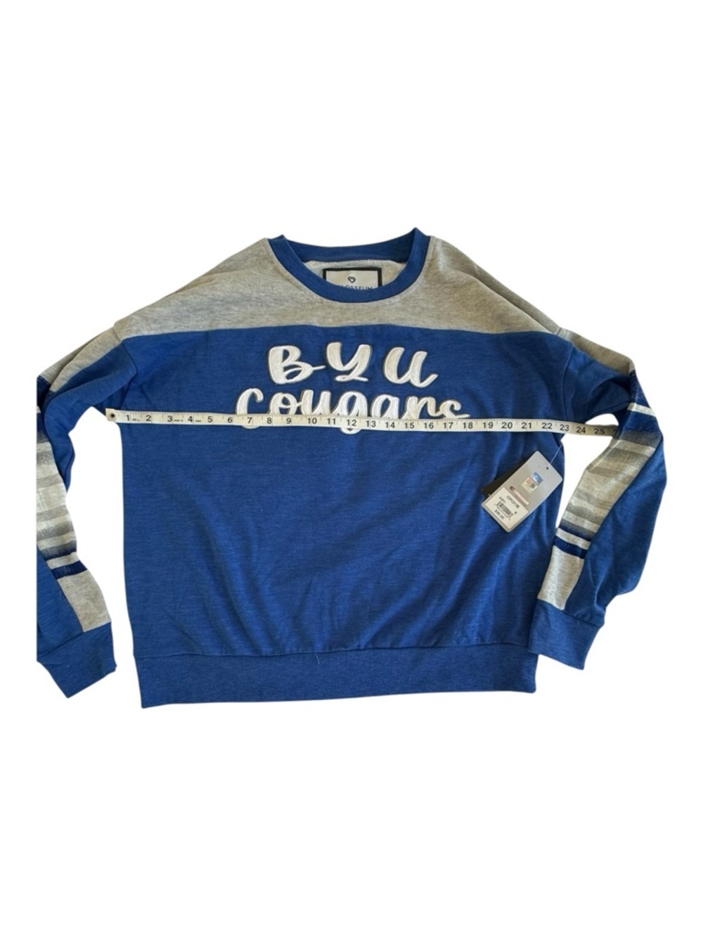 Colosseum BYU Cougars Sweatshirt Womens M Blue Crewneck Pullover NCAA NWT - Picture 7 of 8